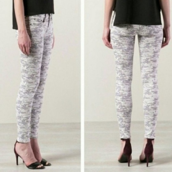 Rag & Bone‎ gray camo digital print skinny jeans 27 W1502O337 - Picture 1 of 13